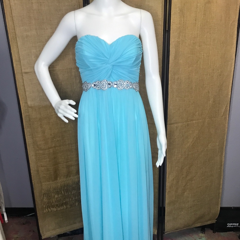 Vintage Baby Blue Evening Dress